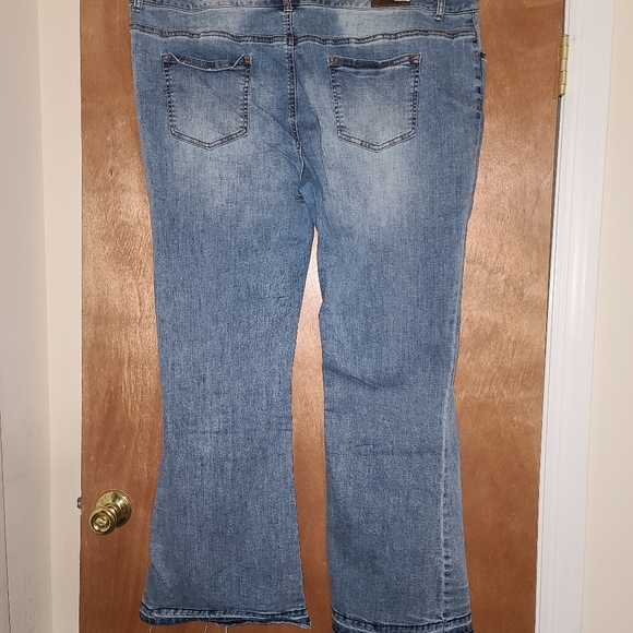 Maurices Blue Distressed Boot Cut Jeans - Picture 2 of 4